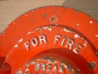 Early Rare Cast Iron Fire Red Alarm Box  