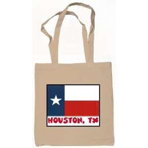 Houston Texas Souvenir Tote Bag Natural