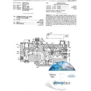  NEW Patent CD for STEPPED FLOW GAS VALVE 