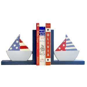  Sailboats Wooden Bookends