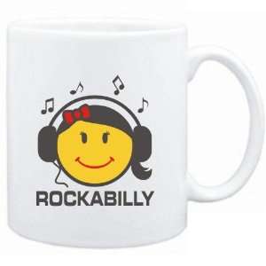  Mug White  Rockabilly   female smiley  Music Sports 