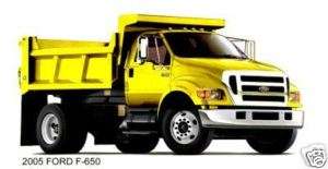 2005 FORD ~ F 650 DUMP TRUCK (YELLOW) MAGNET  