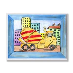   The Kids Room City Life Yellow and Red Cement Truck Wall Plaque Baby