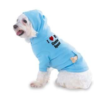 Heart Clumber Spaniel Hooded (Hoody) T Shirt with pocket for your Dog 