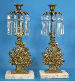 Fine Pair of Victorian Gilt Bronze Girandoles c. 1880s  