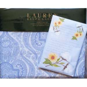 Bundle    Lauren Ralph Lauren Queen Sheet Set India Ink Blue Paisley 