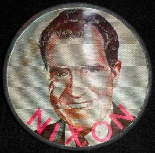 Richard Nixon Agnew Holographic Hologram Lapel Pin Rare  