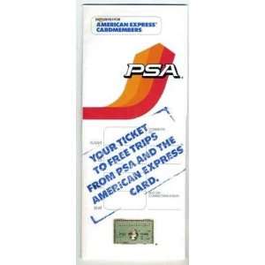  PSA American Express Ticket Folder 1986 AD Everything 