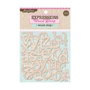 Pink Paislee Wood Shop Expressions Laser Cut Alphabets Wood Chip 1 50 
