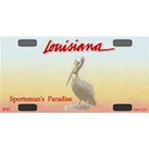 BP 061 Louisiana State Background Blanks FLAT   Bicycle License Plates 