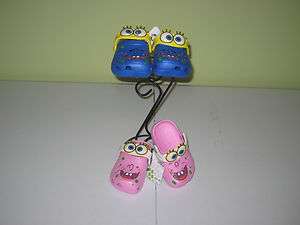 Kids CROCS 6 7 8 9 10 NWT Blue Pink SPONGE BOB Beach Clogs Shoes 