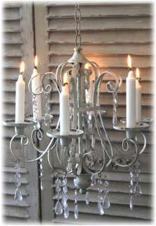 Kronleuchter Lüster Landhaus Vintage Kerze Hängeleuchte Lampe antik 
