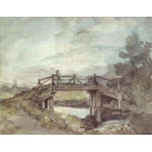   paintings   John Constable   24 x 18 inches   A Bridge over the Stour
