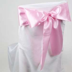  Satin Chair Sash 6 inches x 106 inches, Light Pink Health 