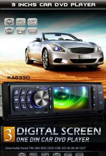   In Dash DVD Player  FM USB/SD Detachable panel KA633D GTC  