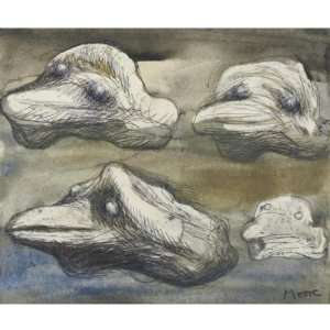 FRAMED oil paintings   Henry Moore   24 x 24 inches   Four Views Of A 