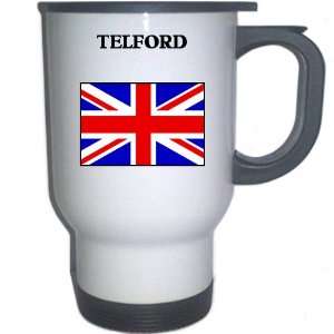  UK/England   TELFORD White Stainless Steel Mug 