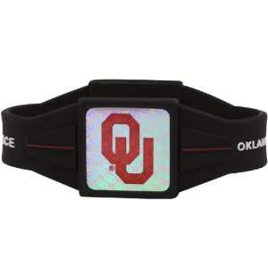  NCAA Oklahoma Sooners Black Power Force Silicone Wristband 