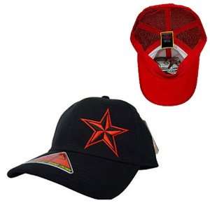   Dobby Flex Baseball Cap by All Star Apparel (Black) (Small/Medium