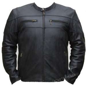  HIGH QUALITY MENS MOTORCYCLE LEATHER ARMOR JACKET XXL Automotive