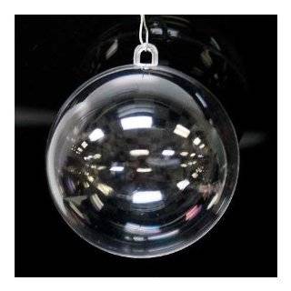  70mm Clear Plastic Acrylic Fillable Ball Ornament   Pkg of 