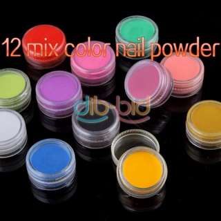  Color Jumbo Beautiful Nail Art Acrylic Powder Builder Set #2  