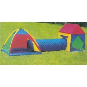  Kids Play Tent and Tunnel 4pc with Carrying Bag 