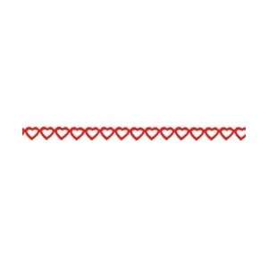  Cut Out Hearts Satin Ribbon 3/8X50 Yards Red