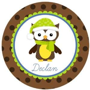  Snow Owl Personalized Melamine Plate