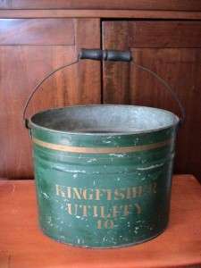   Kingfisher Utility Bait Minnow Bucket ~ green oval ~ bail handle