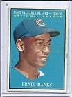 1961 Topps Baseball, #485 Ernie Banks MVP, HOF Cubs