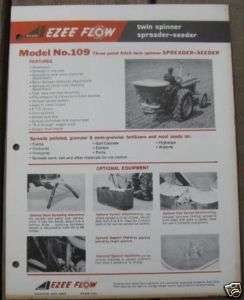 Avco Ezee Flow 109 Showroom Spreader Seeder Brochure  