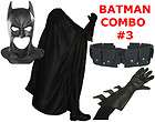 BATMAN 1989 1992 Michael Keaton costume mask, cape, gloves, yellow 
