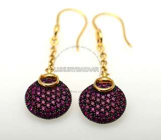   Gold & Pink Sapphire Horsebit Earrings   see Matching Necklace  