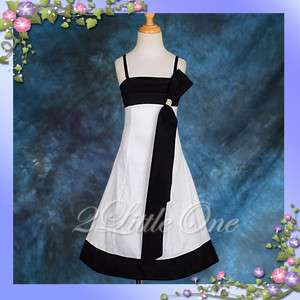 White Wedding Flower Girl Pageant Party Dress Sz 6 7  