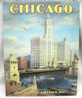 GREY GOOSE AIRLINES   CHICAGO METAL SIGN   NEW  