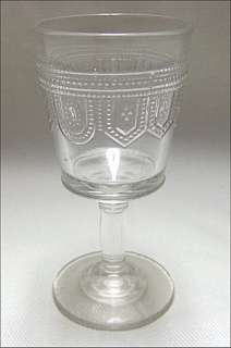 Beaded Band EAPG Pressed Glass Cordial   1884  