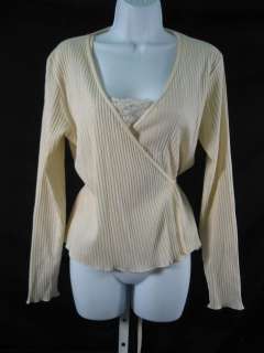 LISANZA Cream Lace Camisole Cardigan Sweater Set 5 & 4  
