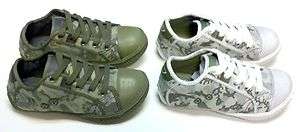 NIB Diesel Rodby Casual Canvas Shoe, Gray or Green Camo, Child and 
