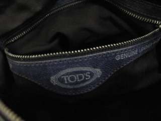 Tods Navy Blue Leather Small Pocket Shoulder Bag  