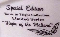 PORCELAIN MALLARD   FLIGHT OF THE MALLARD SPECIAL EDITION #B050  