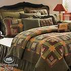 Green Log Tea Cabin Lodge Twin Queen Cal King Size Primitive Quilt 