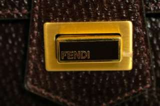 FENDI Classico No. 3 Leather Bag At Saks 5th Ave RT NOW Drk Brown 
