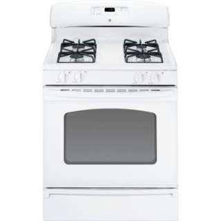 GE 30 in. Freestanding Gas Range in White JGBS18DETWW at The Home 