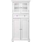 Hampton Bay 25 in. W 4 Door Tall Cabinet in White Reviews (11 reviews 