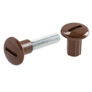 Crown BoltZinc Plated 6 mm x 34 mm Connecting Screw with Brown Plastic 