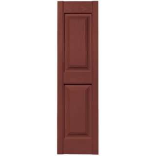 Builders Edge 12 in. x 43 in. RaisedPanel Vinyl Exterior Shutters Pair 