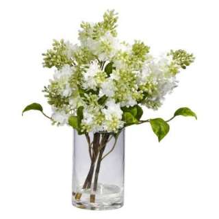   15.0 in. H White Lilac Silk Flower Arrangement 4805 