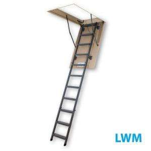 Fakro 25 in. x 54 in. x 10 ft. Insulated Steel Attic Ladder 350 lb 