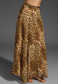 NAVEN Circle Maxi Skirt in Leopard Print  